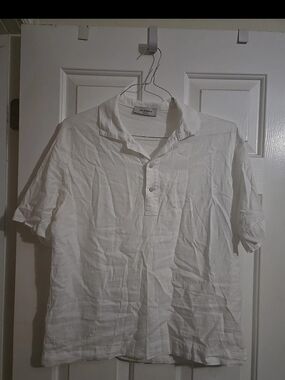 Alcott White Short Sleeve Polo Top